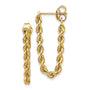 14K Hollow Rope Earrings