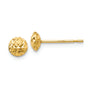 14K Gold 5mm Circle Puff Post Earrings