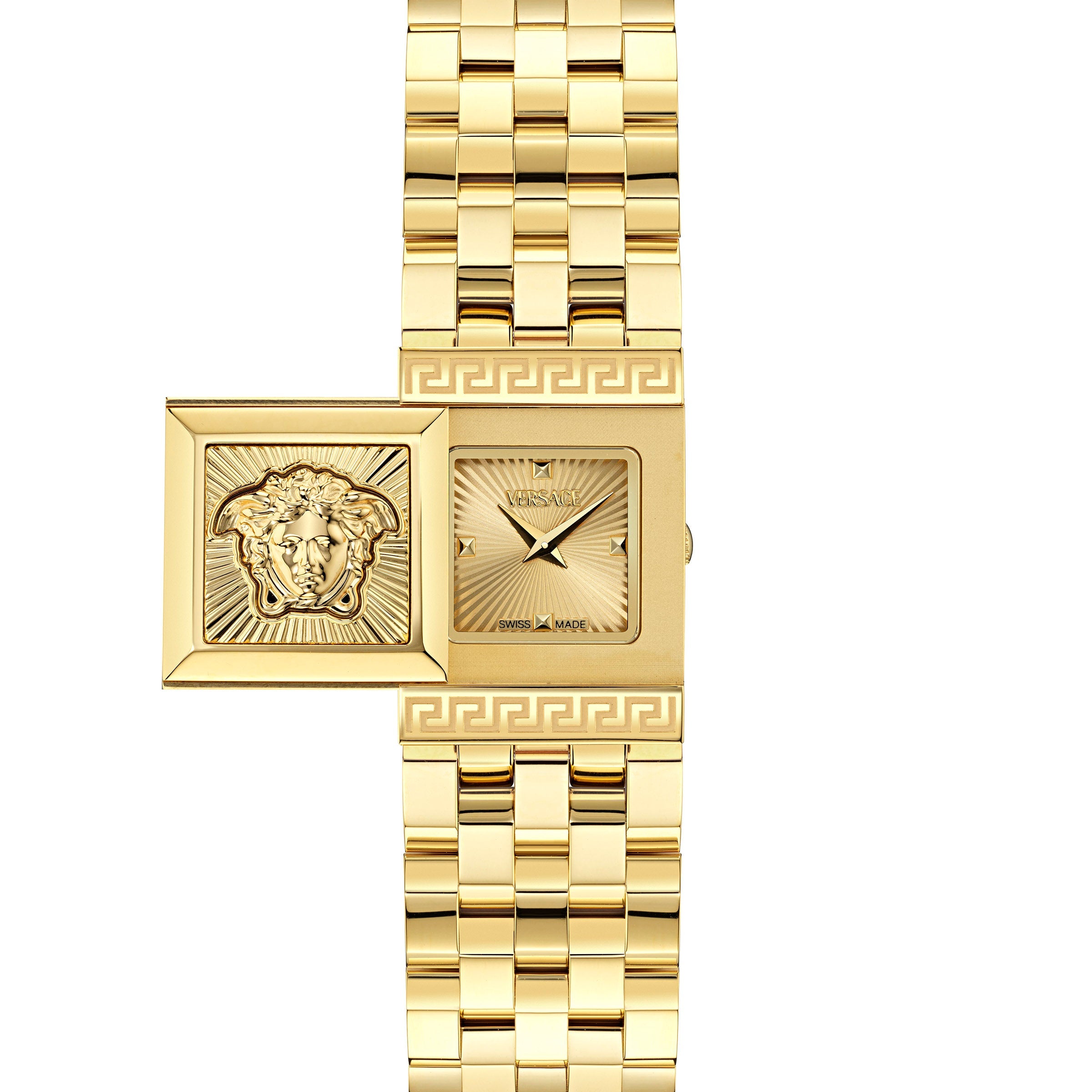 18X25MM IP Yellow Gold Case Gold Sunray Dial Gold Bracelet