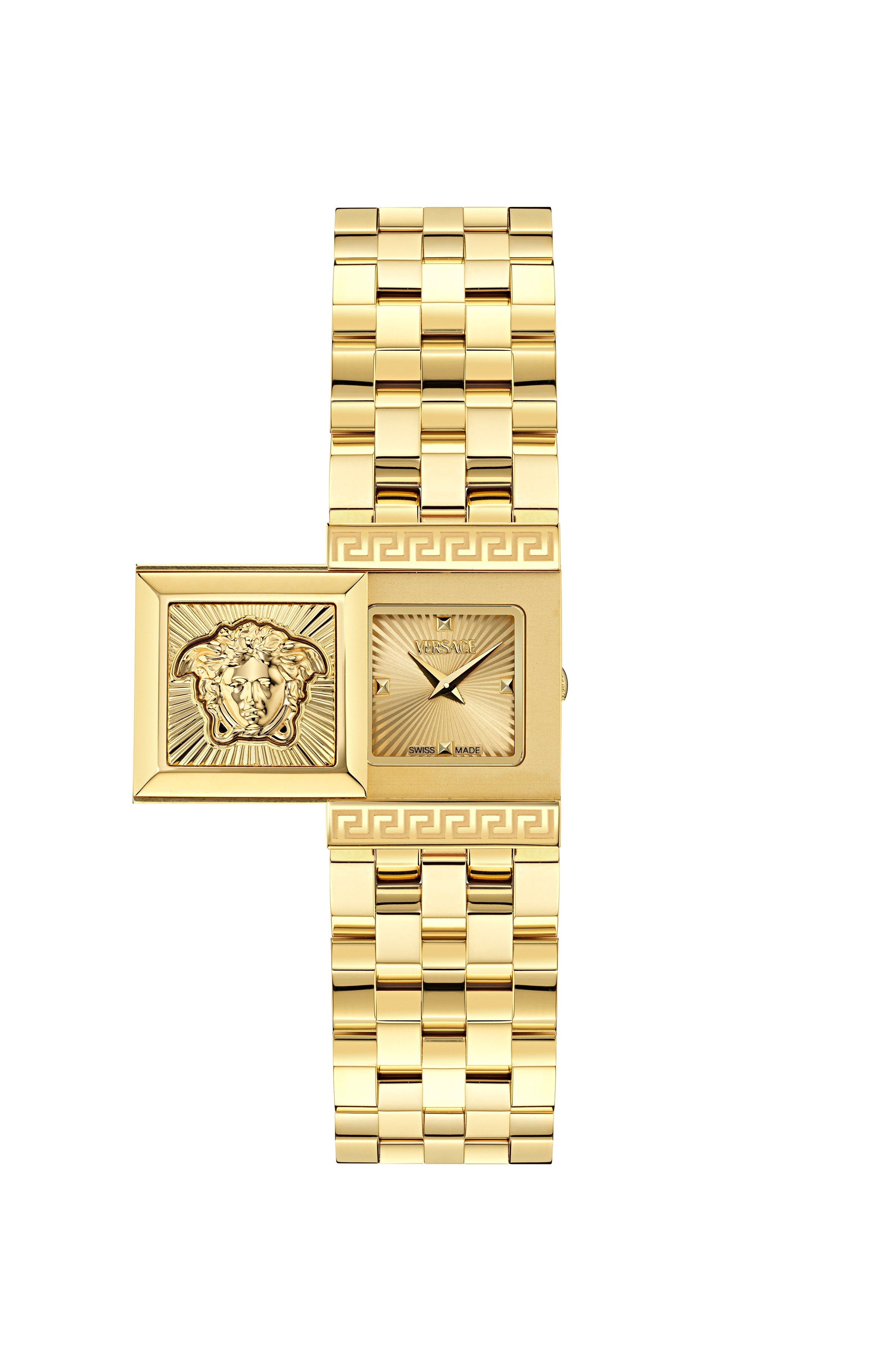 18X25MM IP Yellow Gold Case Gold Sunray Dial Gold Bracelet
