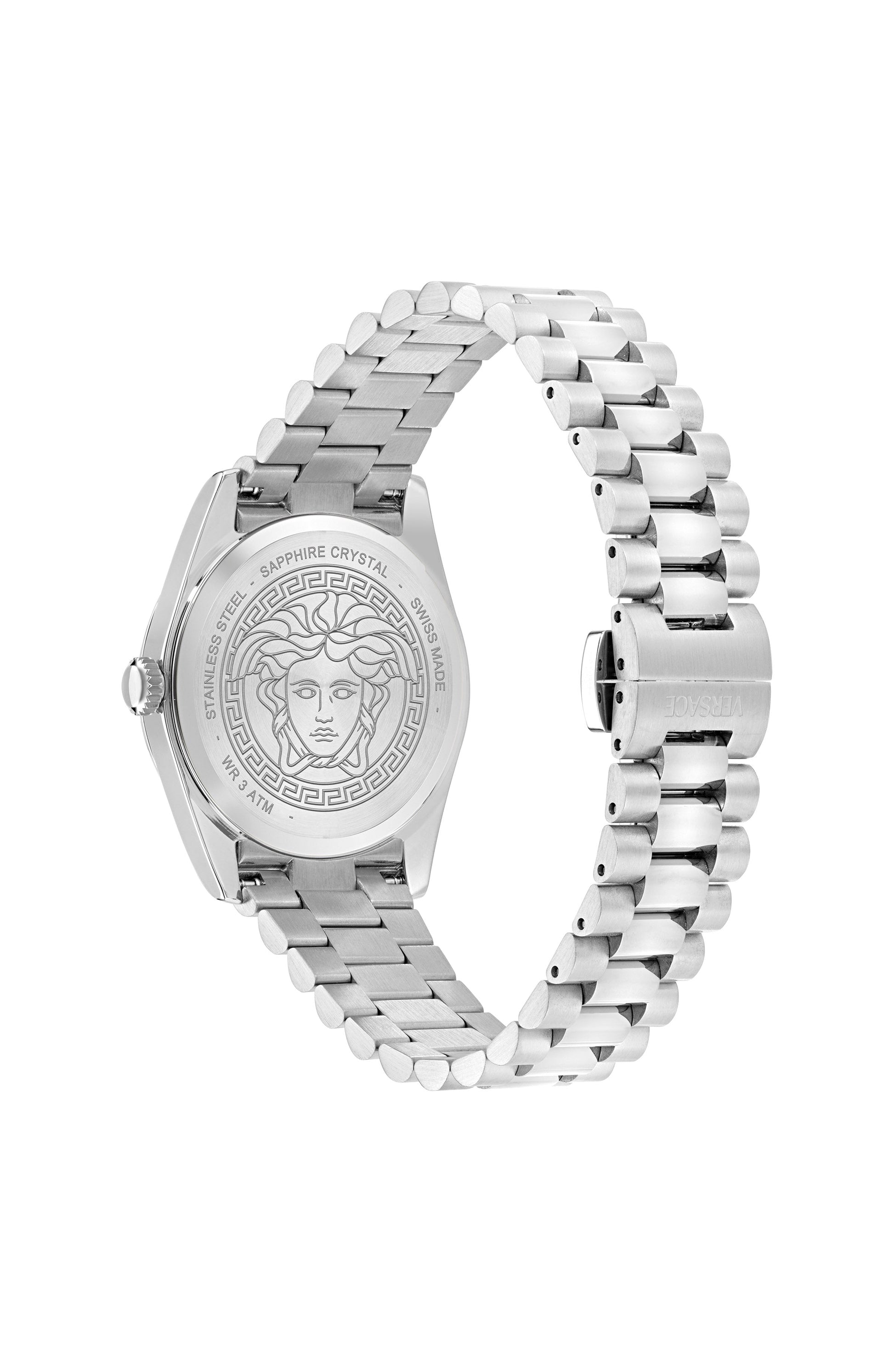 32MM Stainless Steel Case Light Blue Sunray Dial Silver Bracelet