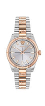 32MM TT IPRG/SS Case Silver Sunray Dial Rose Gold/Silver Bracelet