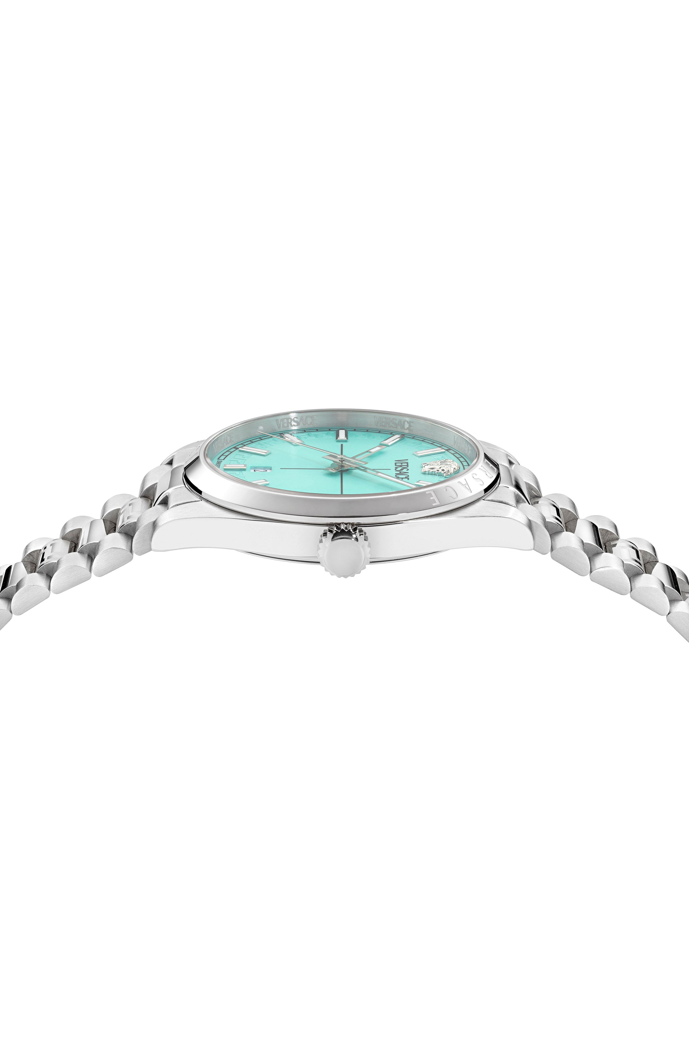 40MM Stainless Steel Case Light Blue Sunray Dial Silver Bracelet