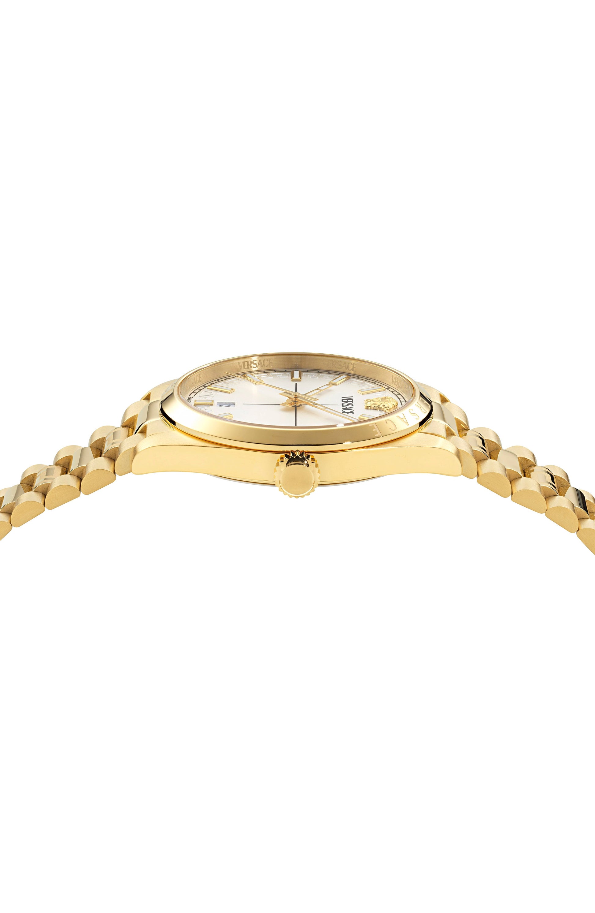 40MM IP Yellow Gold Case Silver Sunray Dial Gold Bracelet