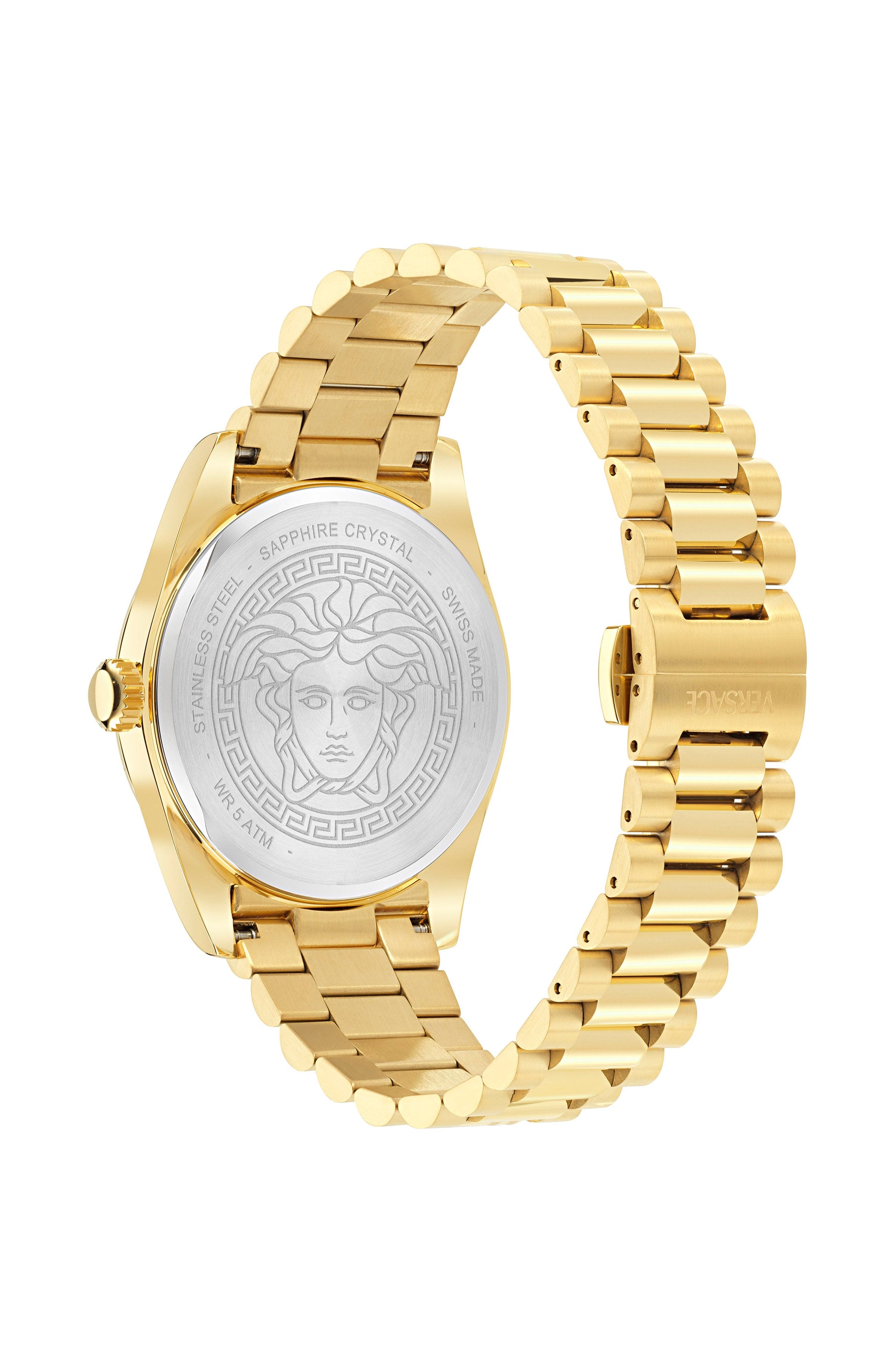 40MM IP Yellow Gold Case Silver Sunray Dial Gold Bracelet