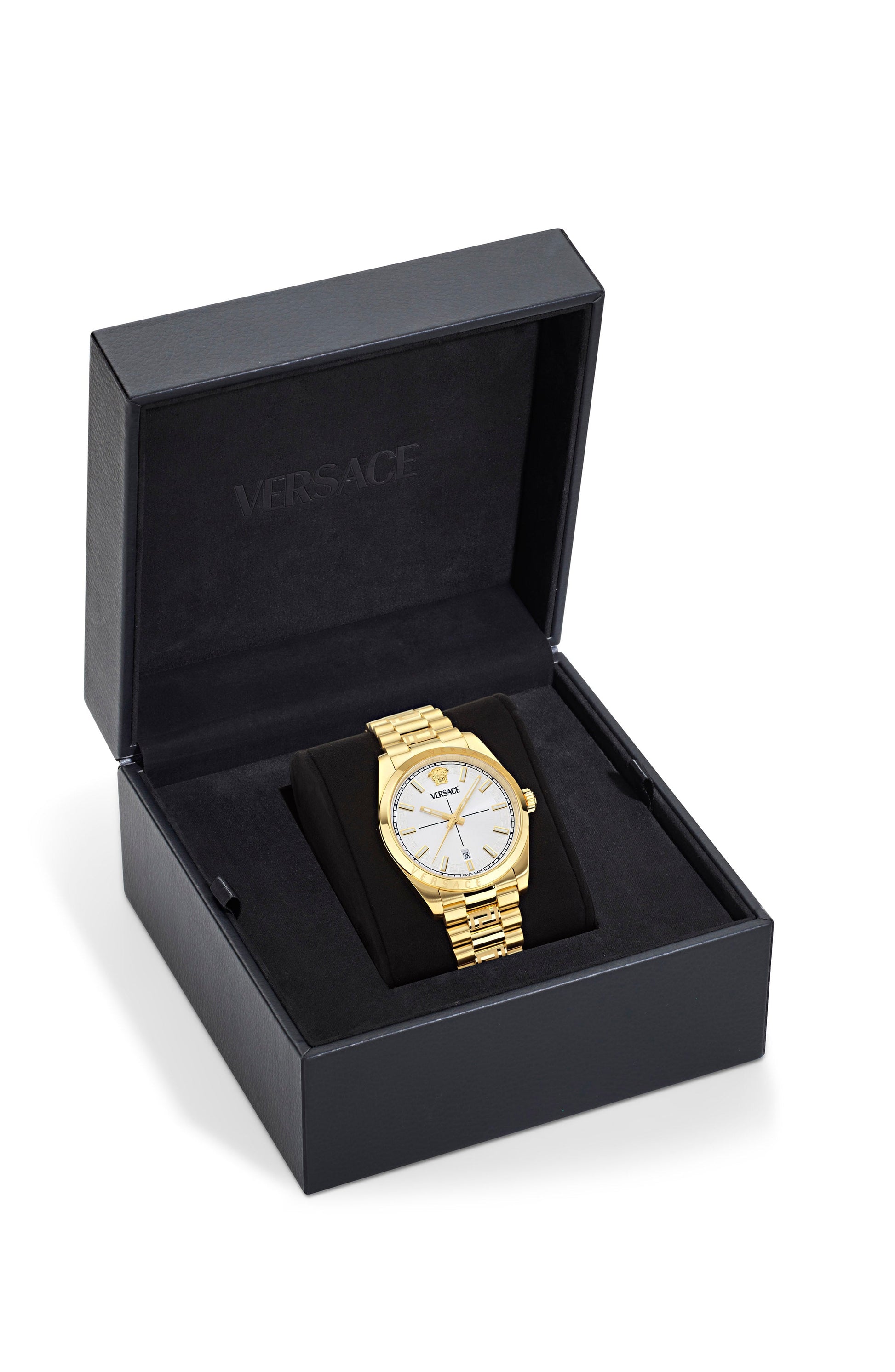 40MM IP Yellow Gold Case Silver Sunray Dial Gold Bracelet