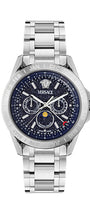 43MM Stainless Steel Case Blue Stone Dial Silver Bracelet