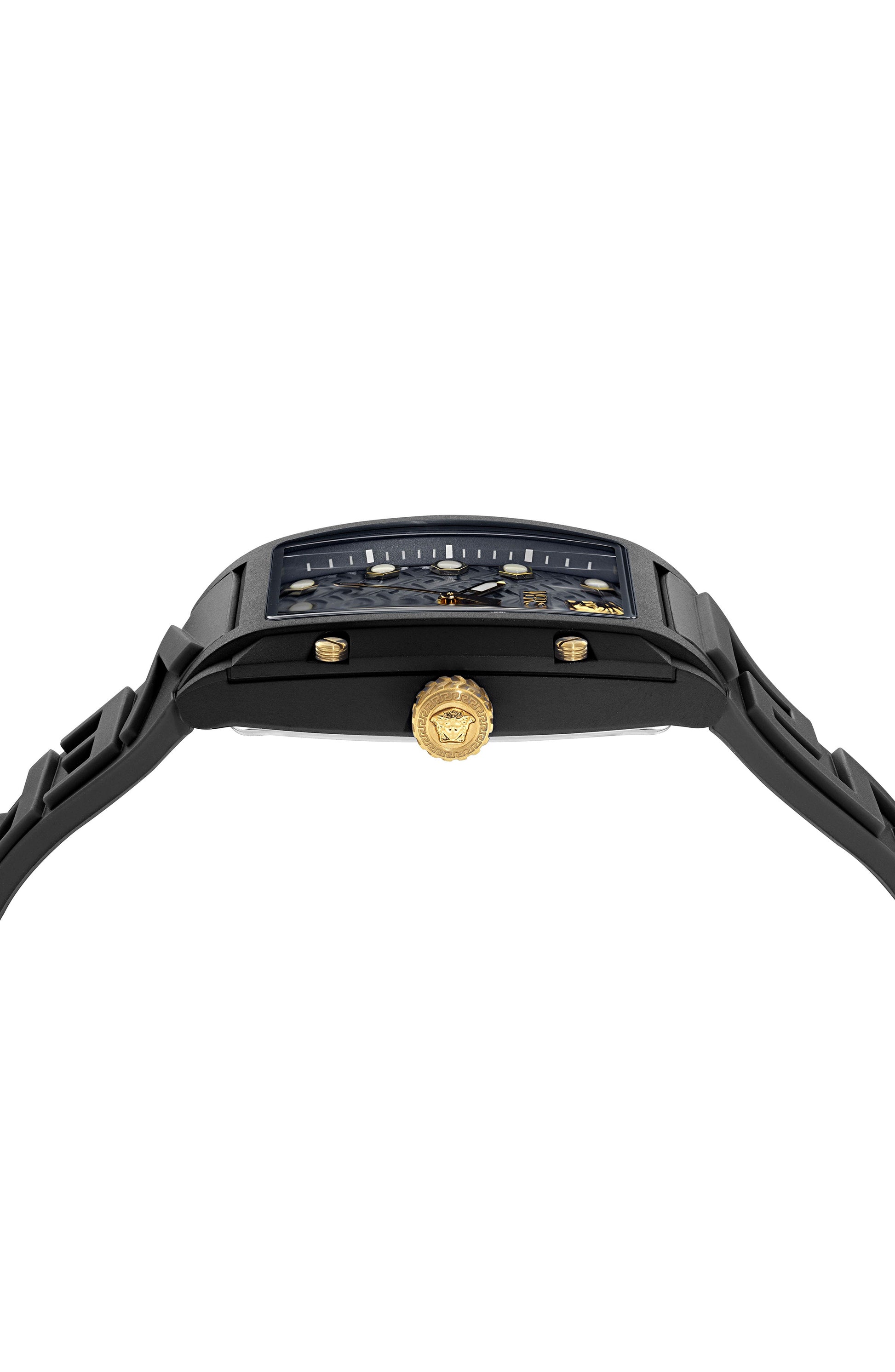 44.8x36MM Black Ecoceramic Case Black Guilloché Dial Black Ecoceramic Strap
