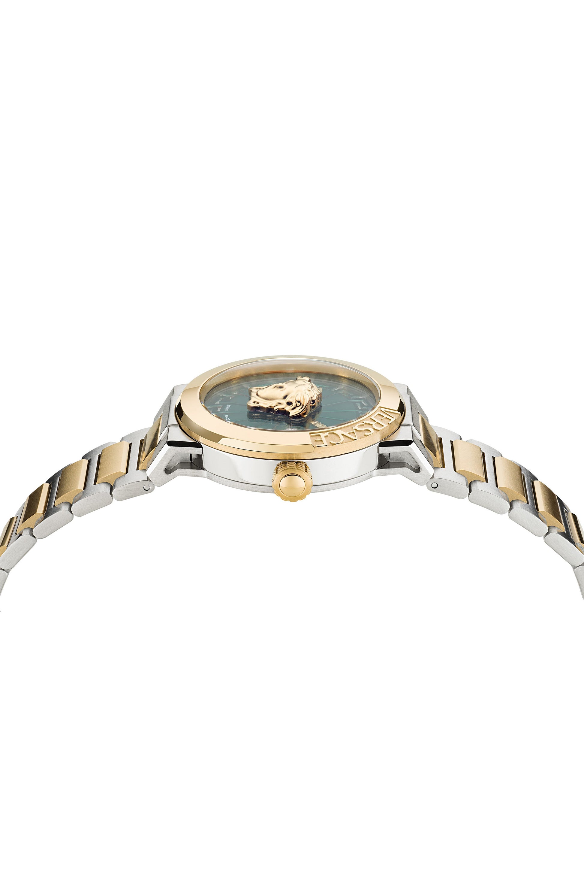 38MM TT IPYG/SS Case Green Matte Dial Gold/Silver Bracelet