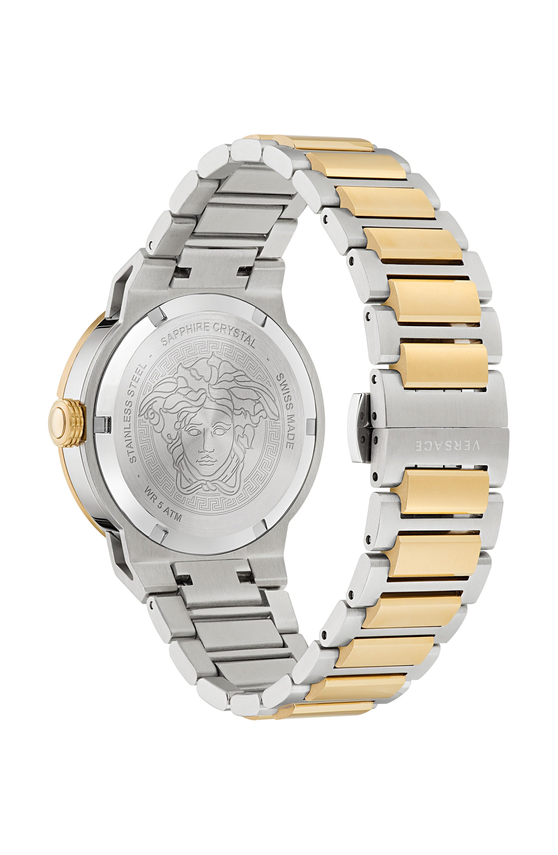 38MM TT IPYG/SS Case Green Matte Dial Gold/Silver Bracelet