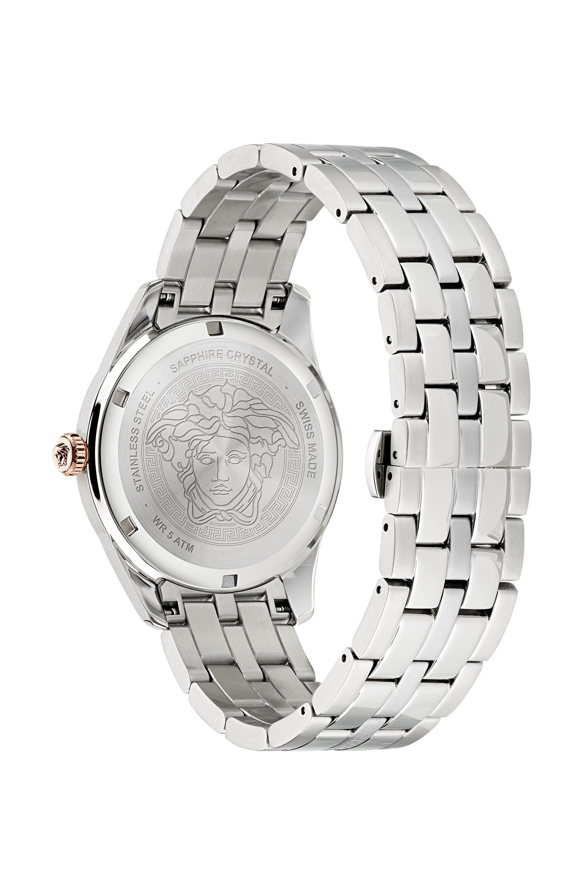 41MM Stainless Steel Case Black Guilloché Dial Silver Bracelet