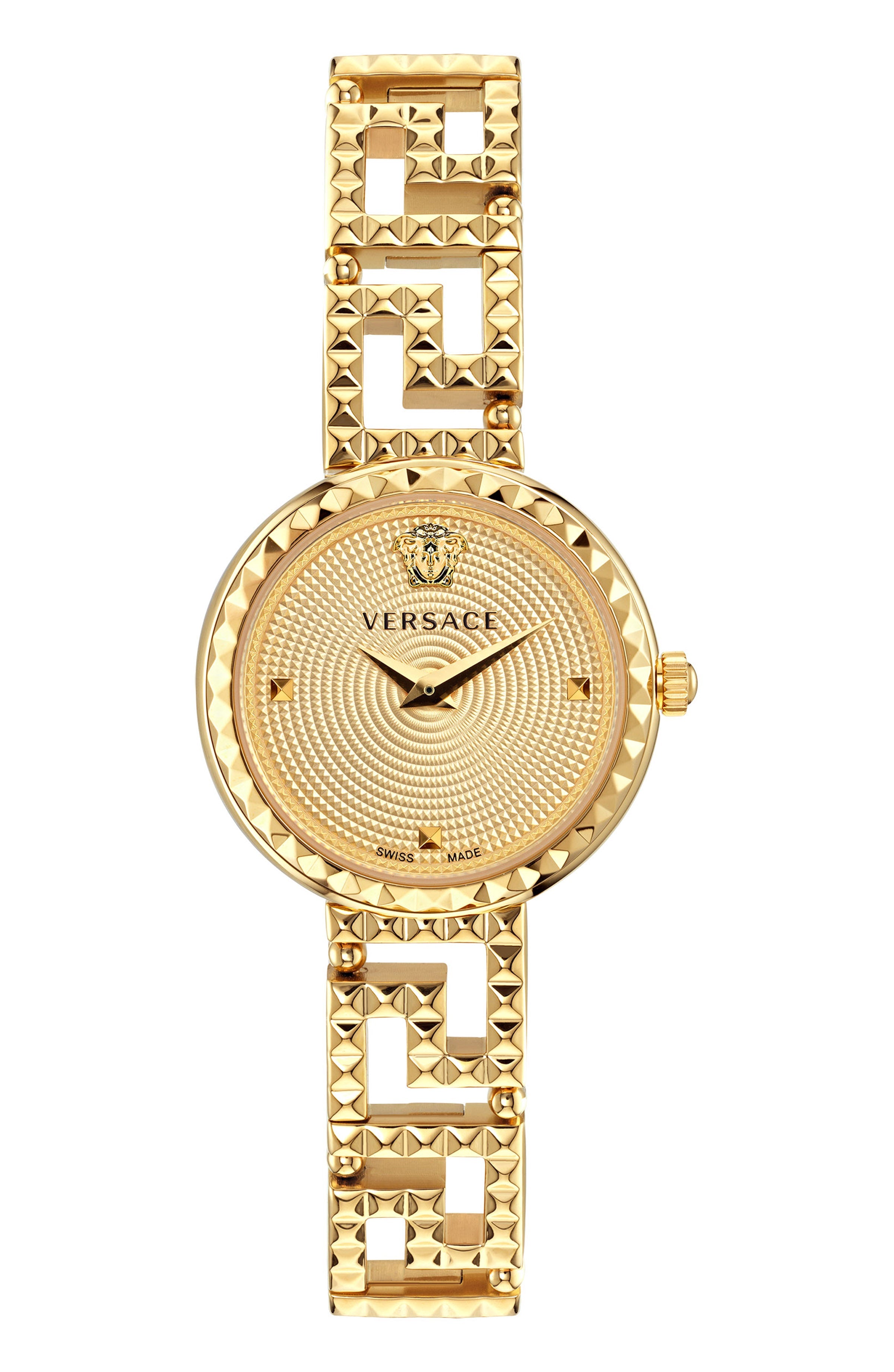 28MM IP Yellow Gold Case Gold Guilloché Dial Gold Bracelet