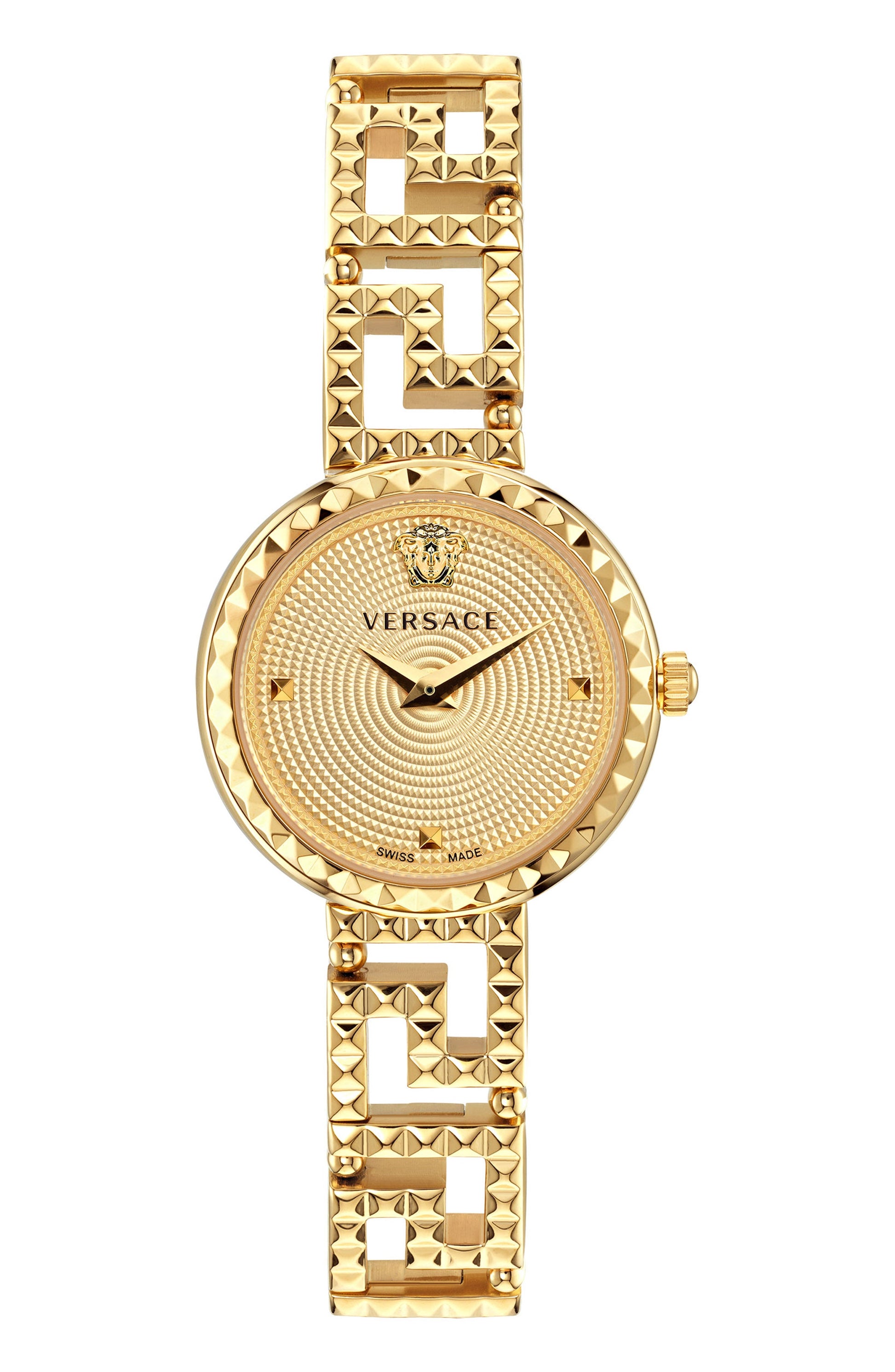 28MM IP Yellow Gold Case Gold Guilloché Dial Gold Bracelet