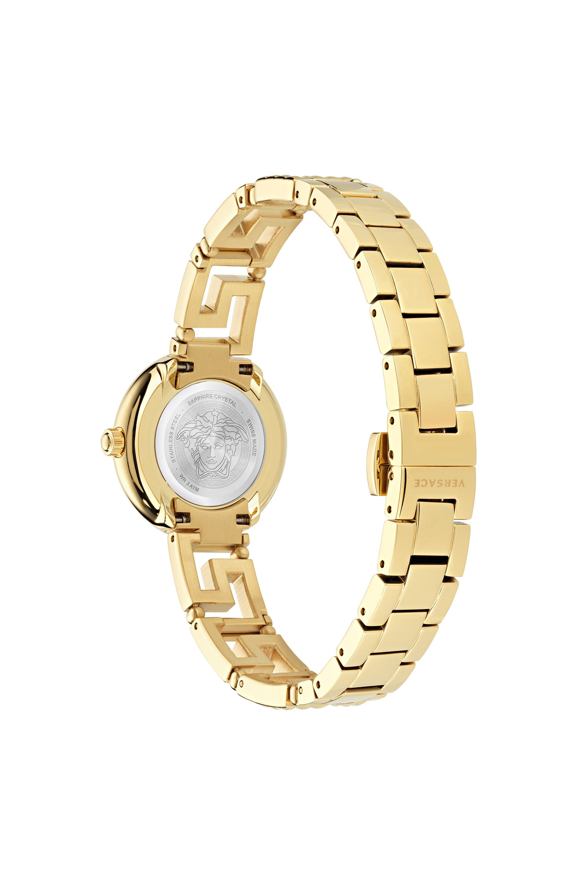 28MM IP Yellow Gold Case Black Guilloché Dial Gold Bracelet