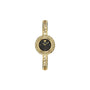 28MM IP Yellow Gold Case Black Guilloché Dial Gold Bracelet
