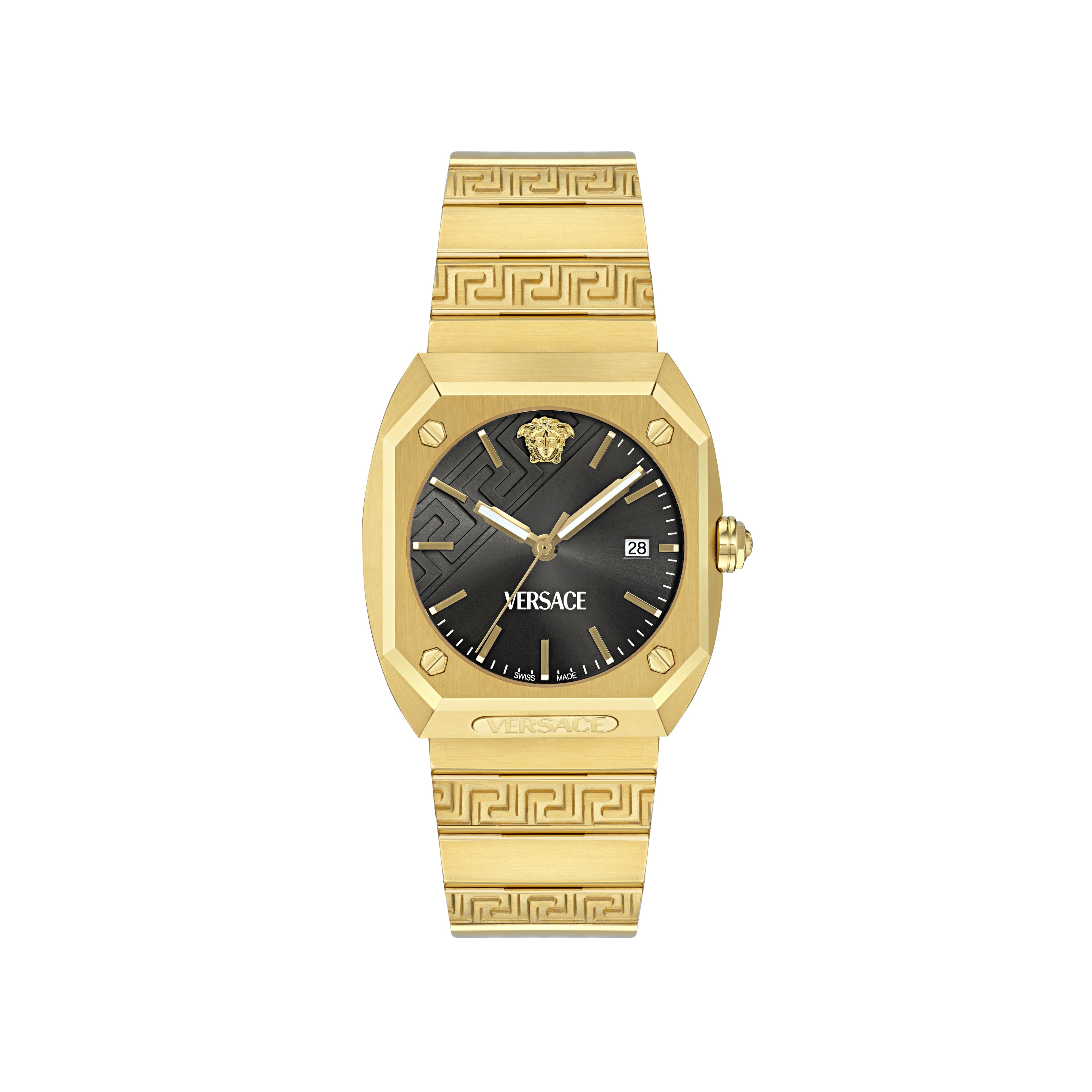 44x41.5MM IP Yellow Gold Case Black Sunray Dial Gold Bracelet