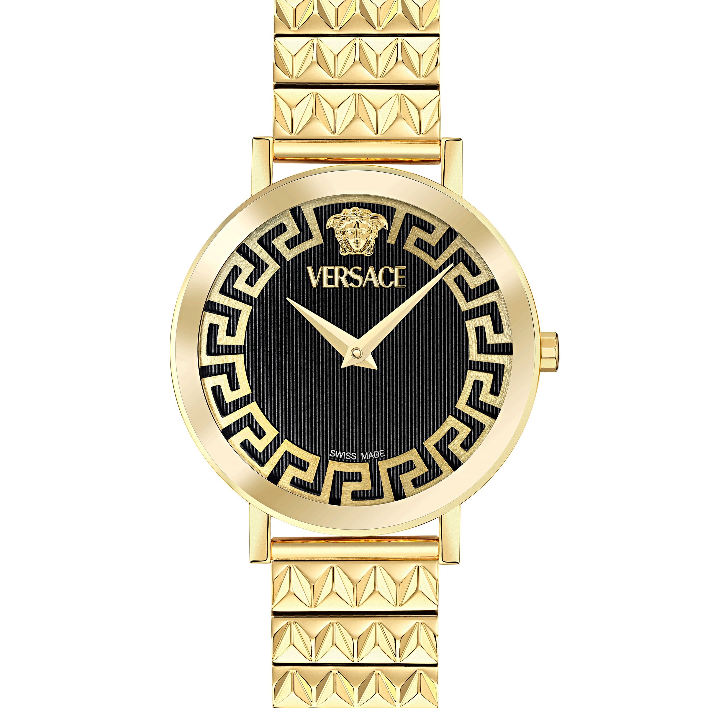35MM IP Yellow Gold Case Black Guilloché Dial Gold Bracelet