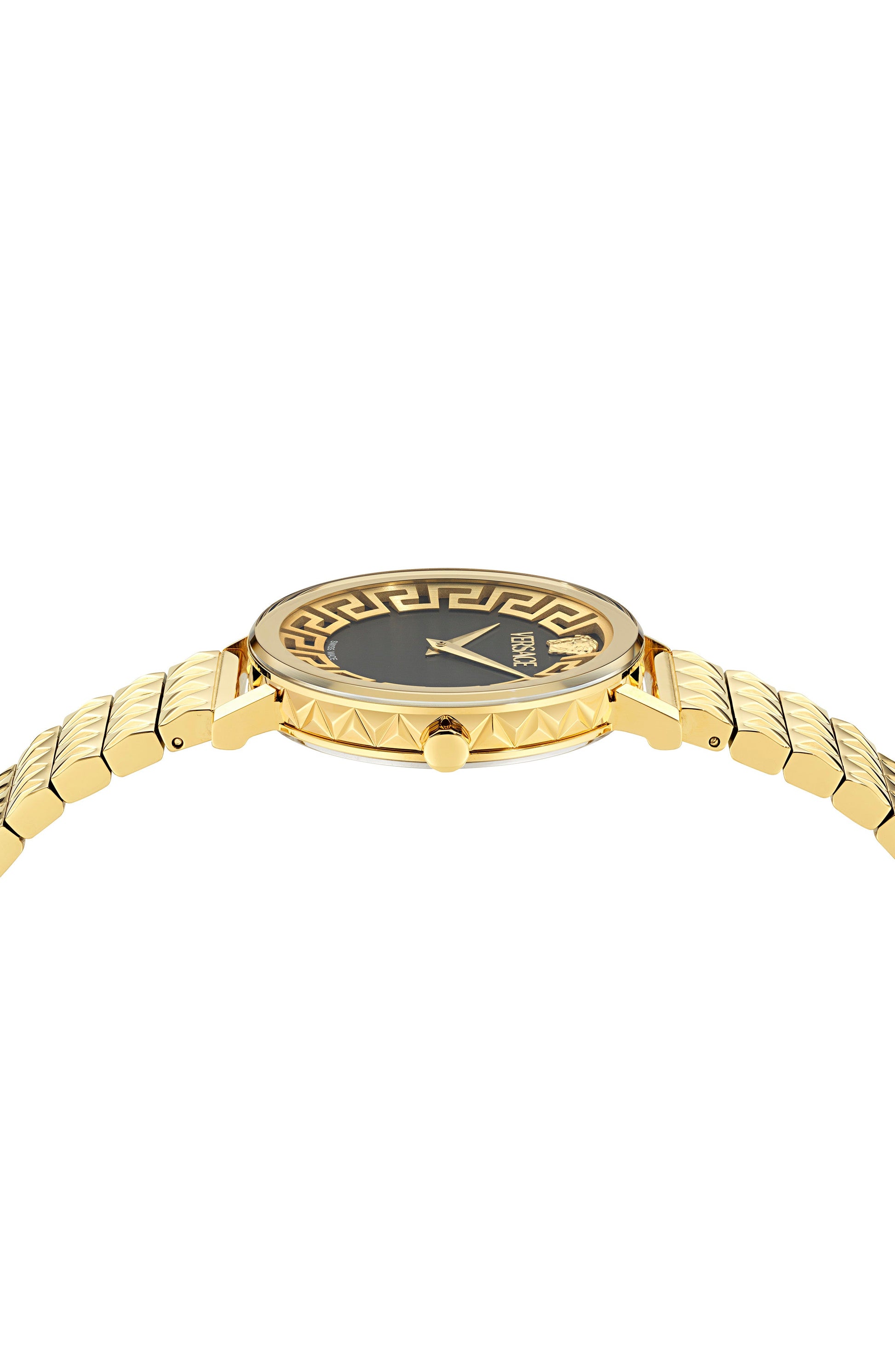 35MM IP Yellow Gold Case Black Guilloché Dial Gold Bracelet
