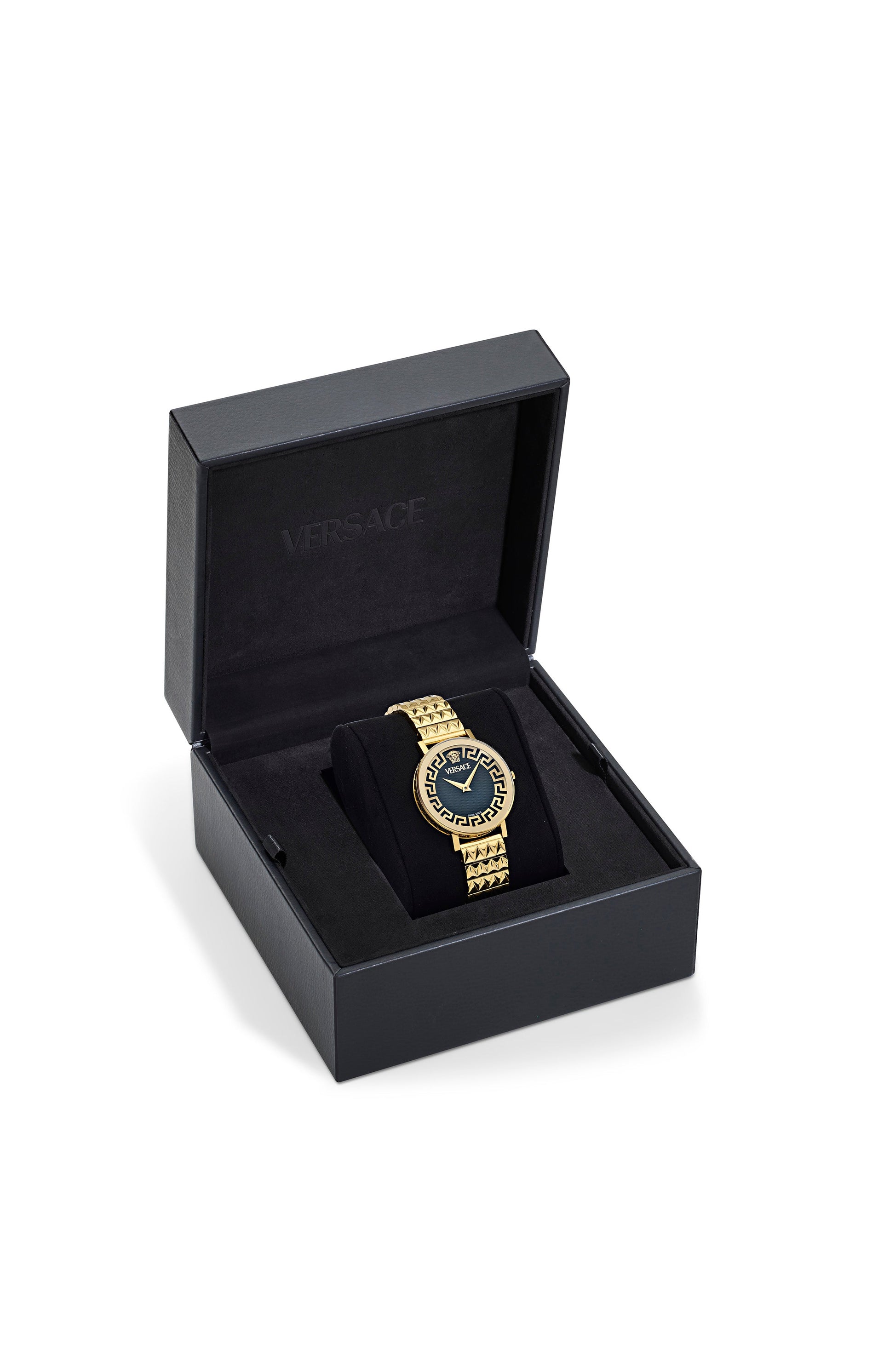 35MM IP Yellow Gold Case Black Guilloché Dial Gold Bracelet