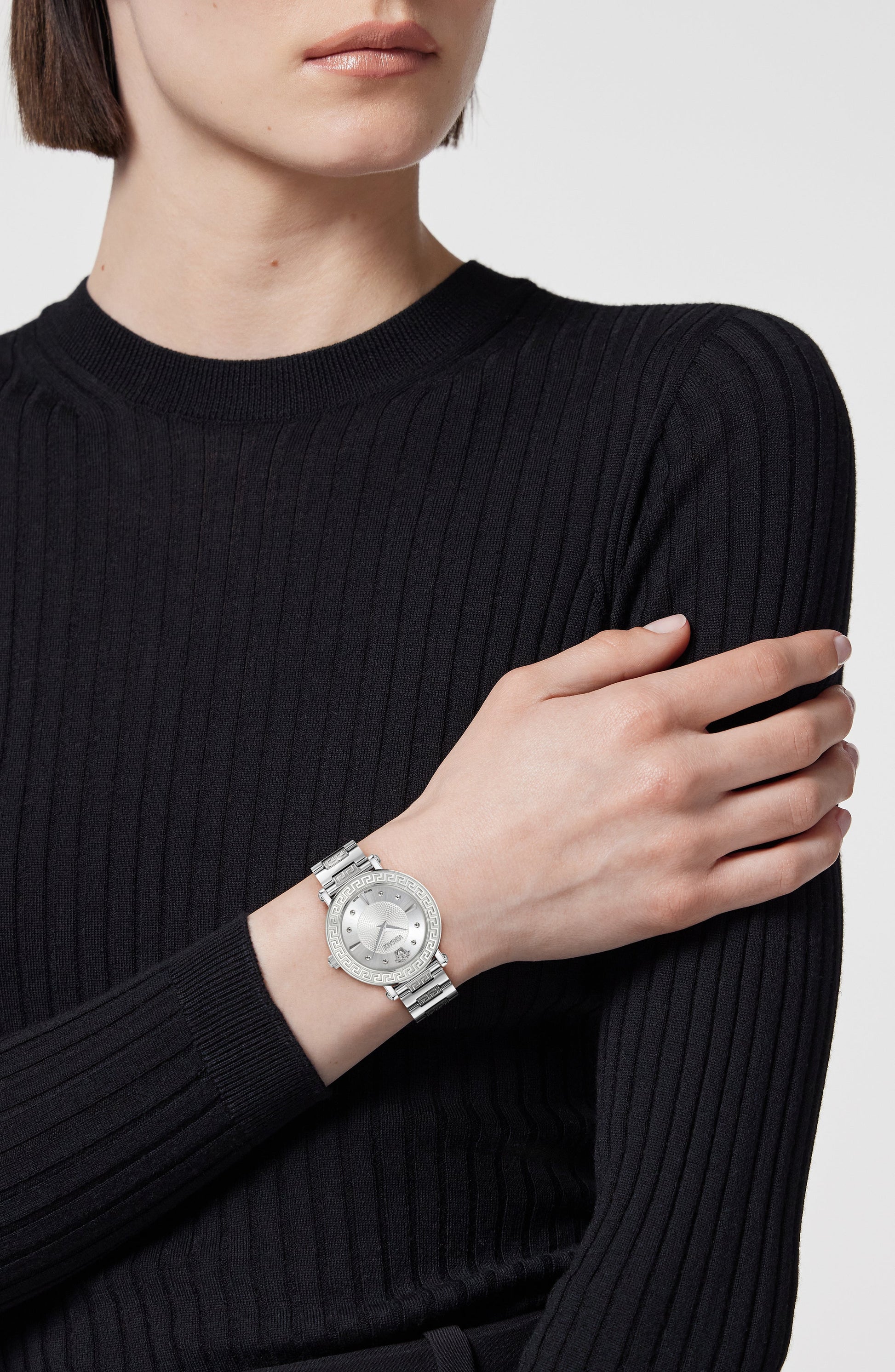 35MM Stainless Steel Case Silver Guilloché Dial Silver Bracelet