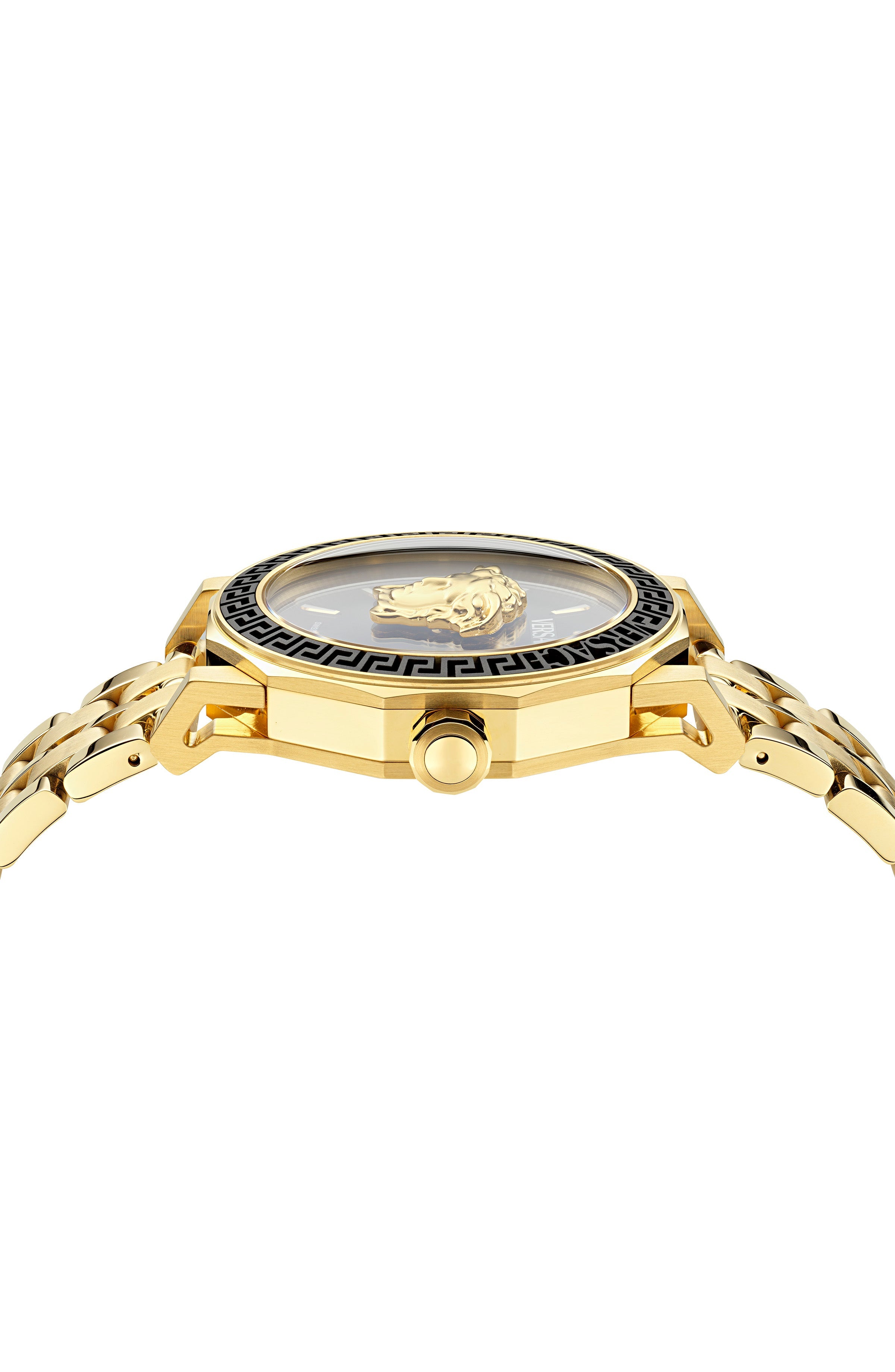 43MM IP Yellow Gold Case Black Guilloché Dial Gold Bracelet