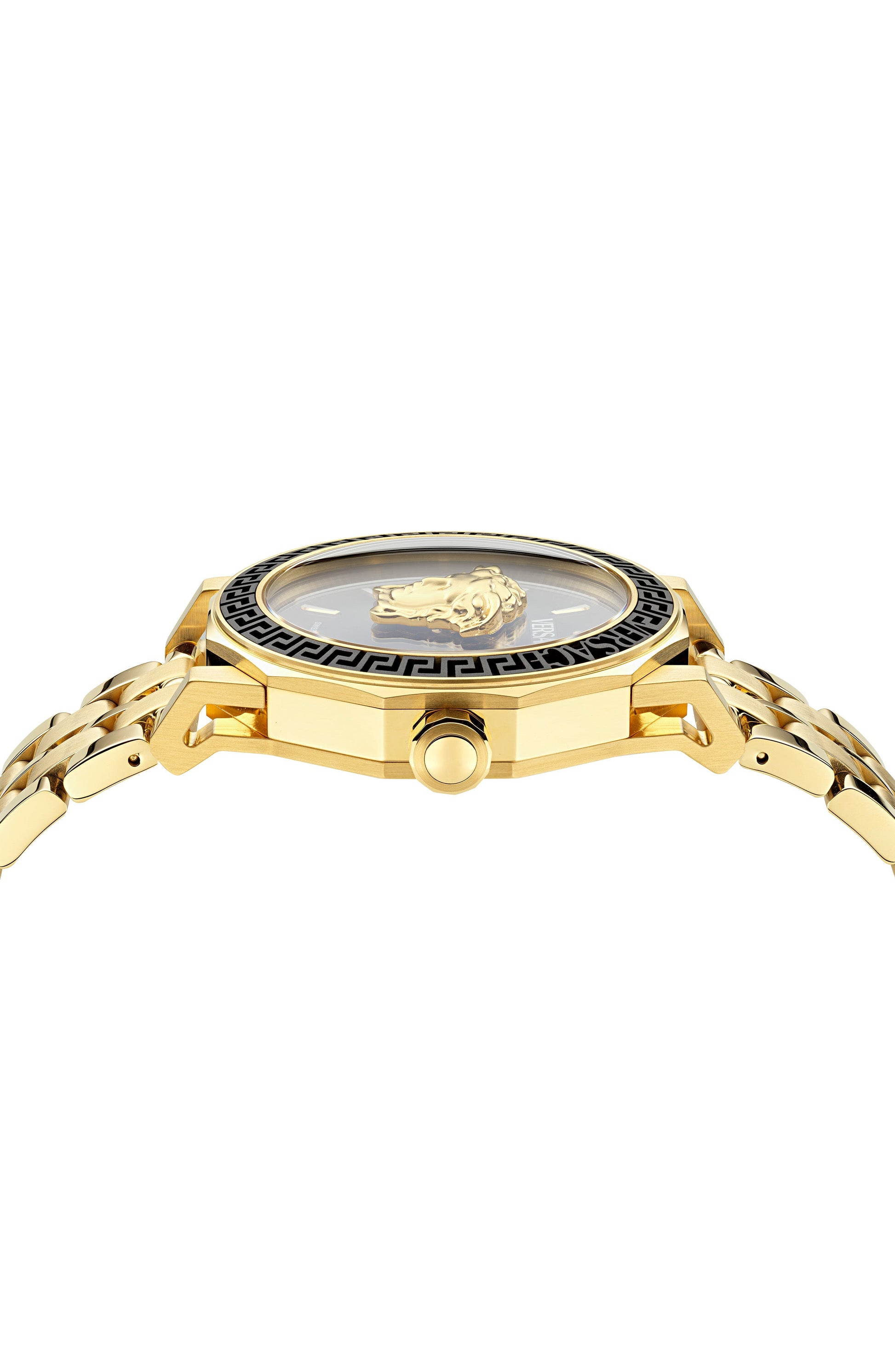 43MM IP Yellow Gold Case Black Guilloché Dial Gold Bracelet