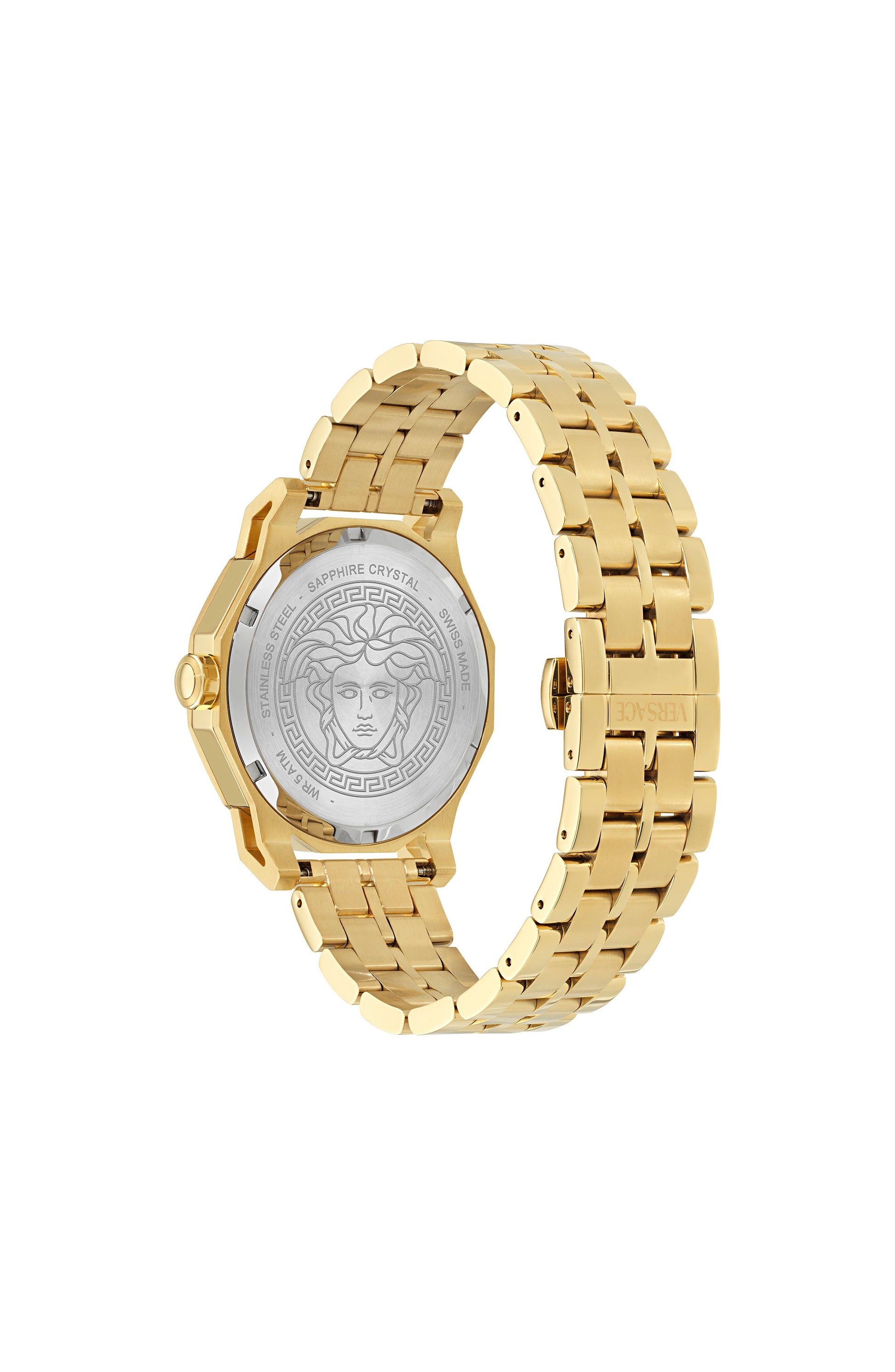43MM IP Yellow Gold Case Black Guilloché Dial Gold Bracelet