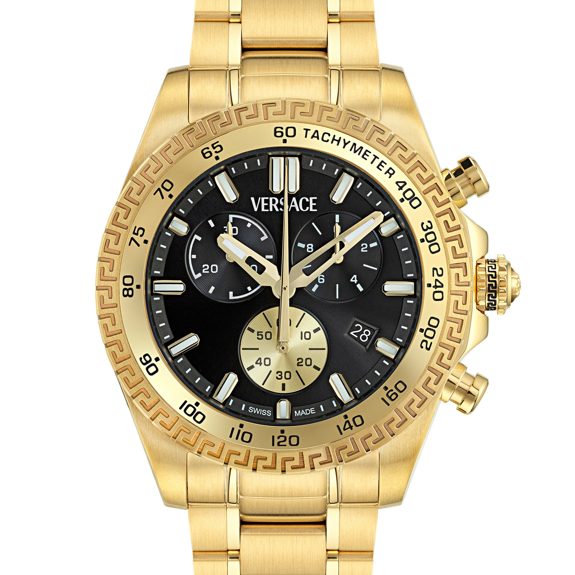 44MM IP Yellow Gold Case Black Sunray Dial Gold Bracelet