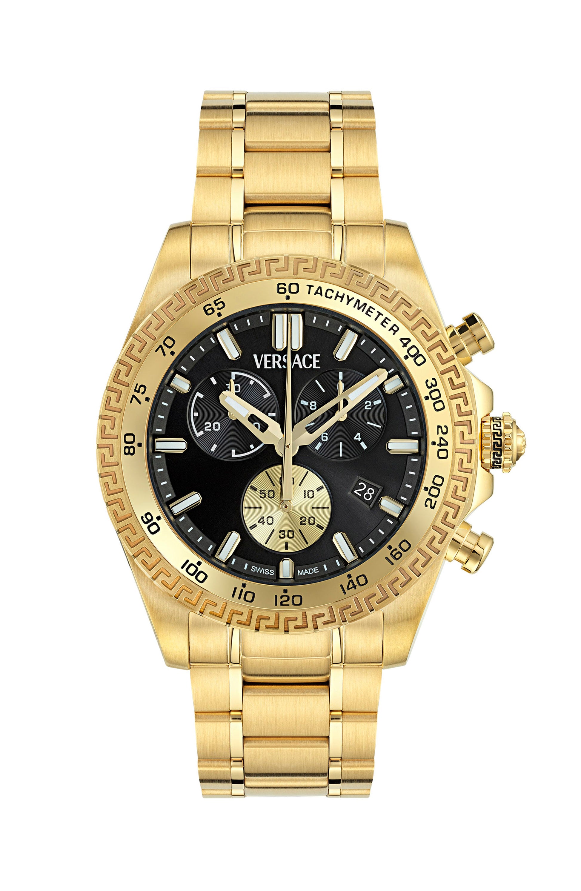 44MM IP Yellow Gold Case Black Sunray Dial Gold Bracelet