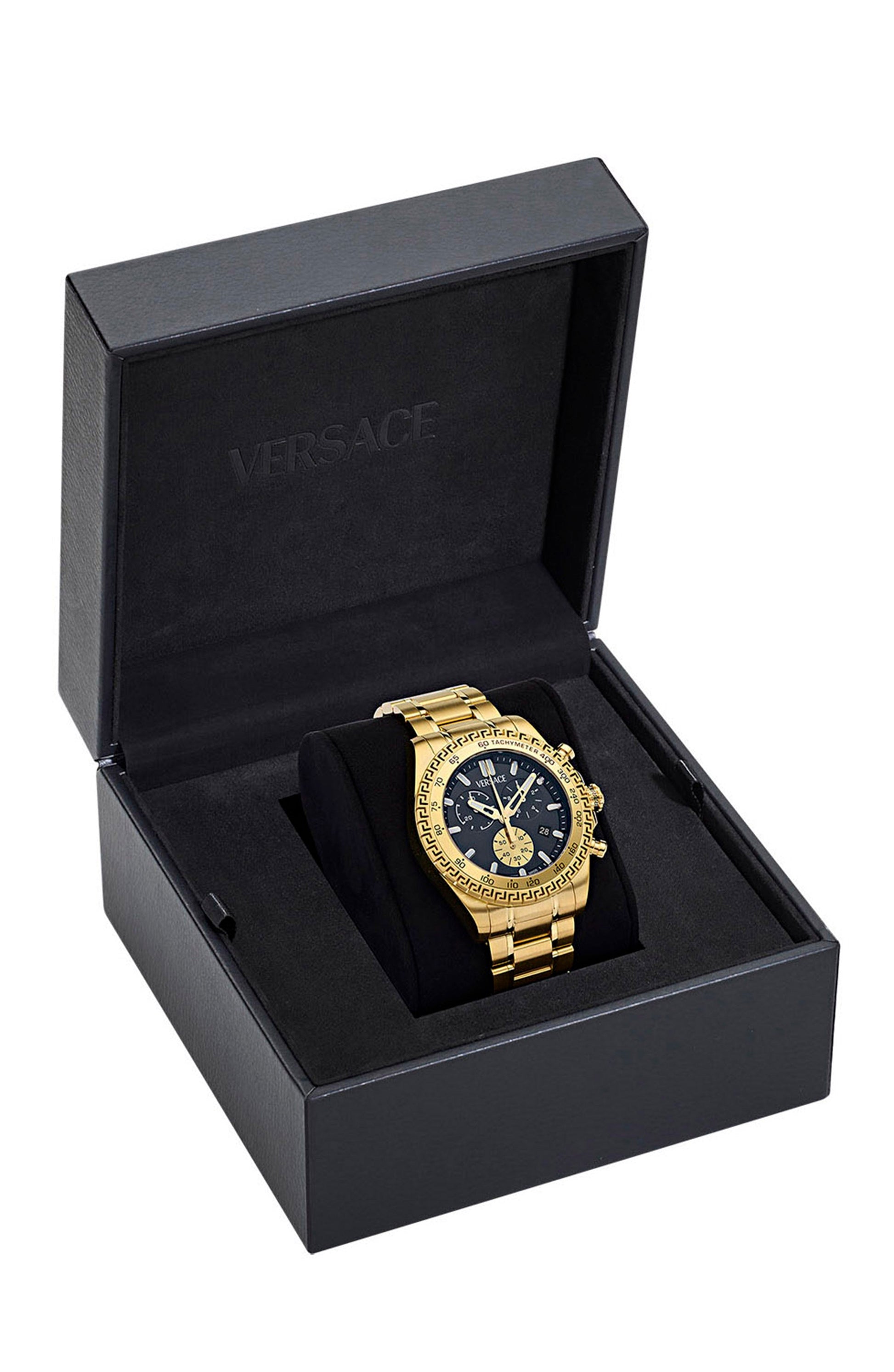 44MM IP Yellow Gold Case Black Sunray Dial Gold Bracelet