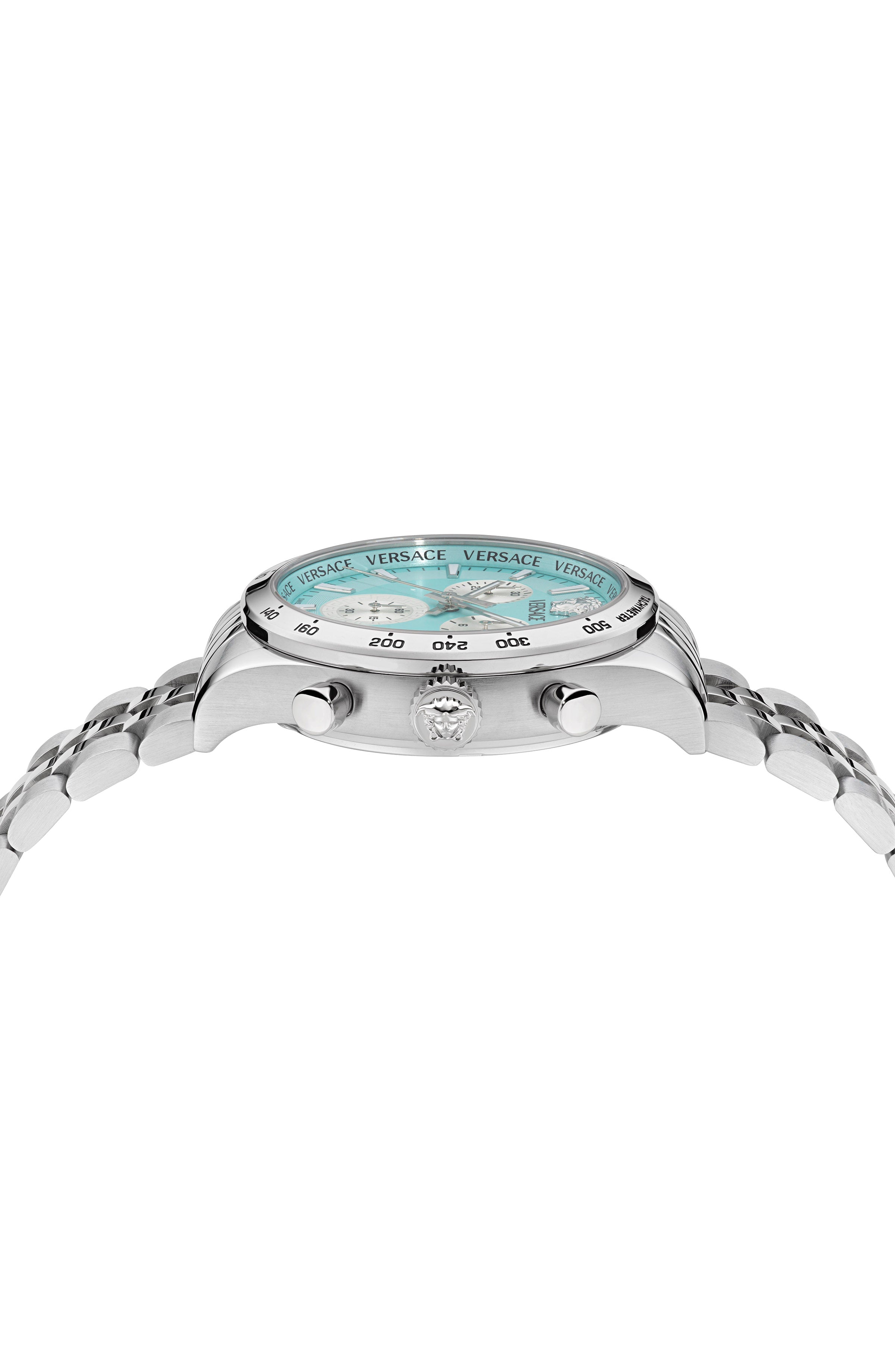 40MM Stainless Steel Case Blue Sunray Dial Silver Bracelet