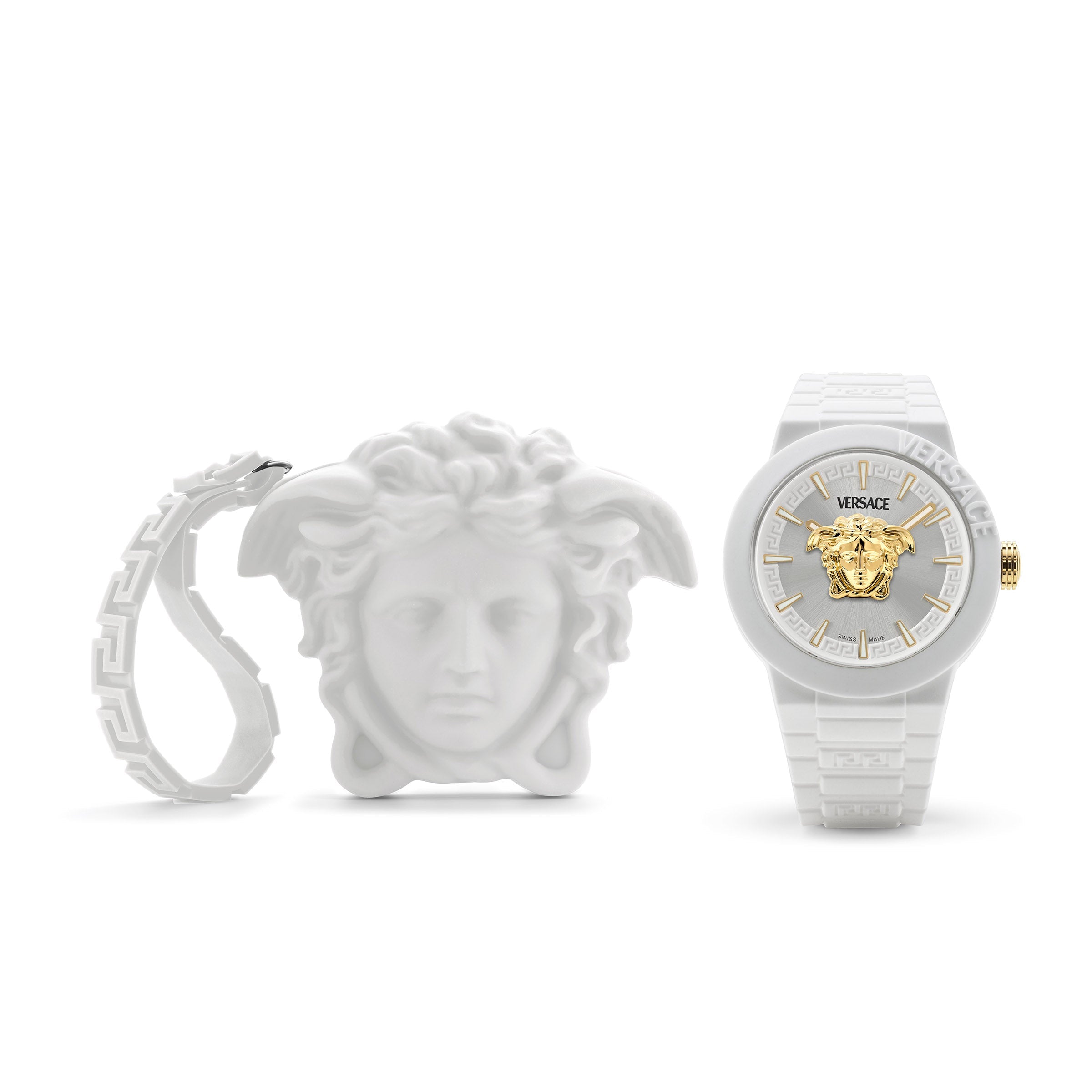43MM White Case White Matte Dial White Silicone Strap