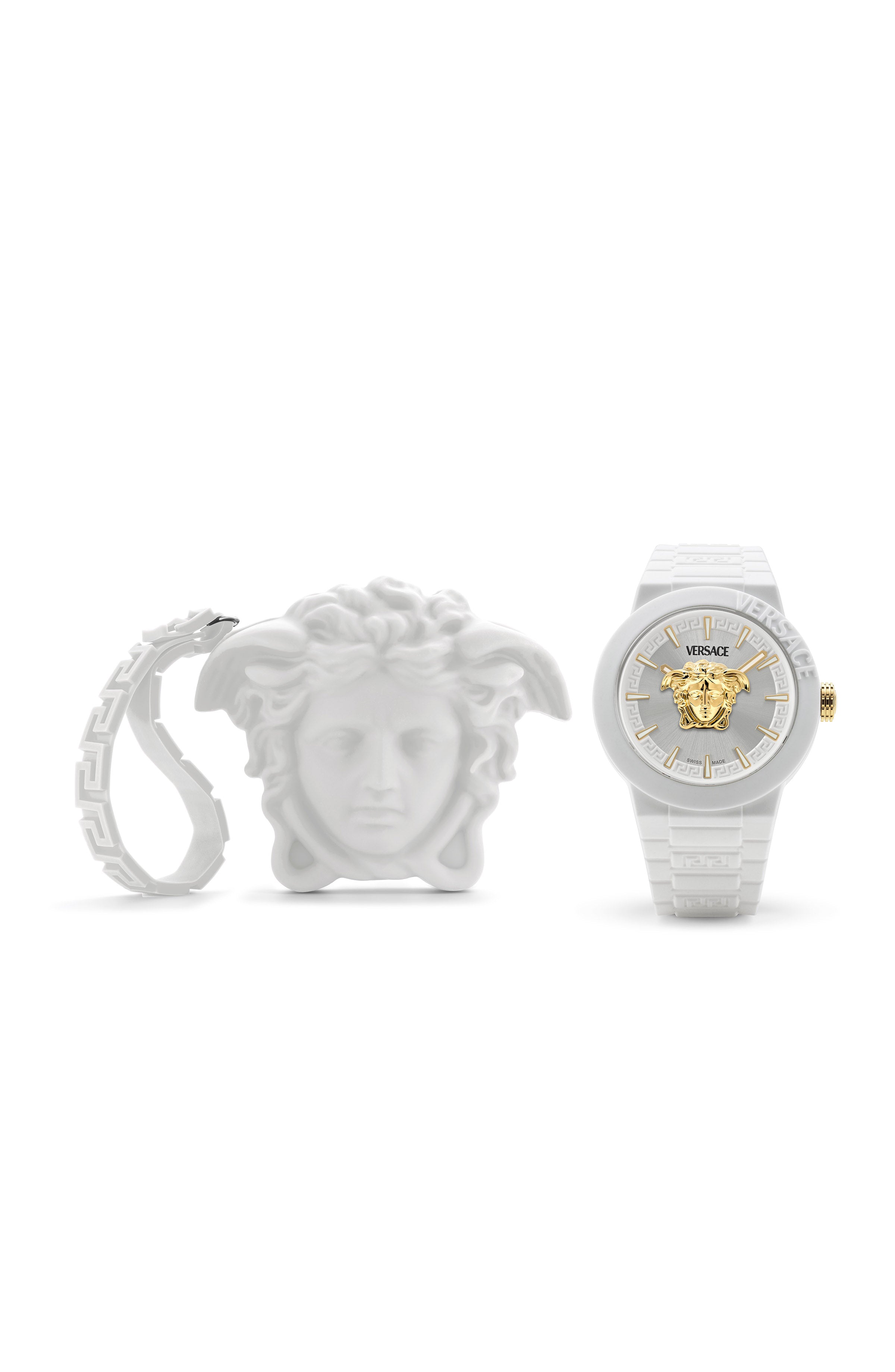 43MM White Case White Matte Dial White Silicone Strap