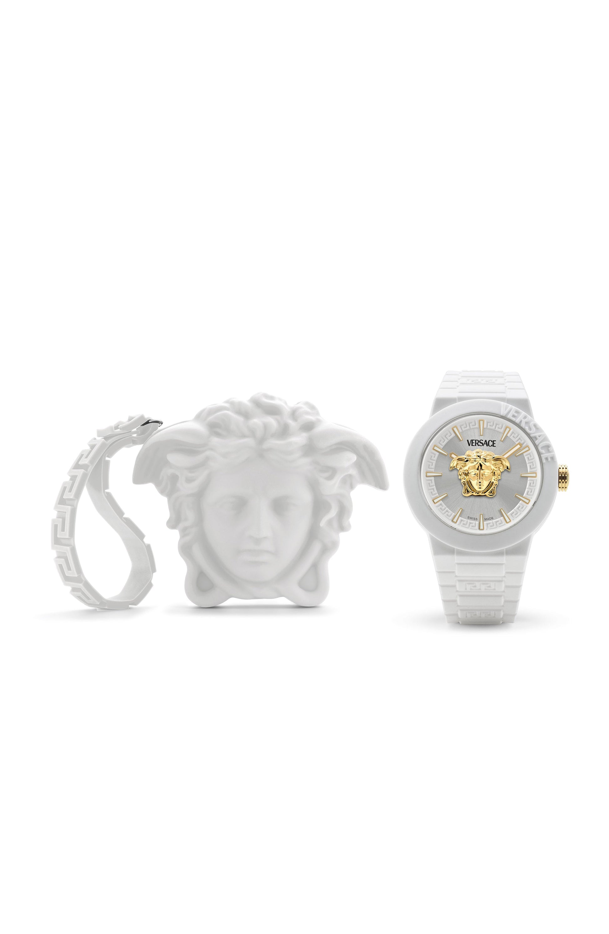 43MM White Case White Matte Dial White Silicone Strap