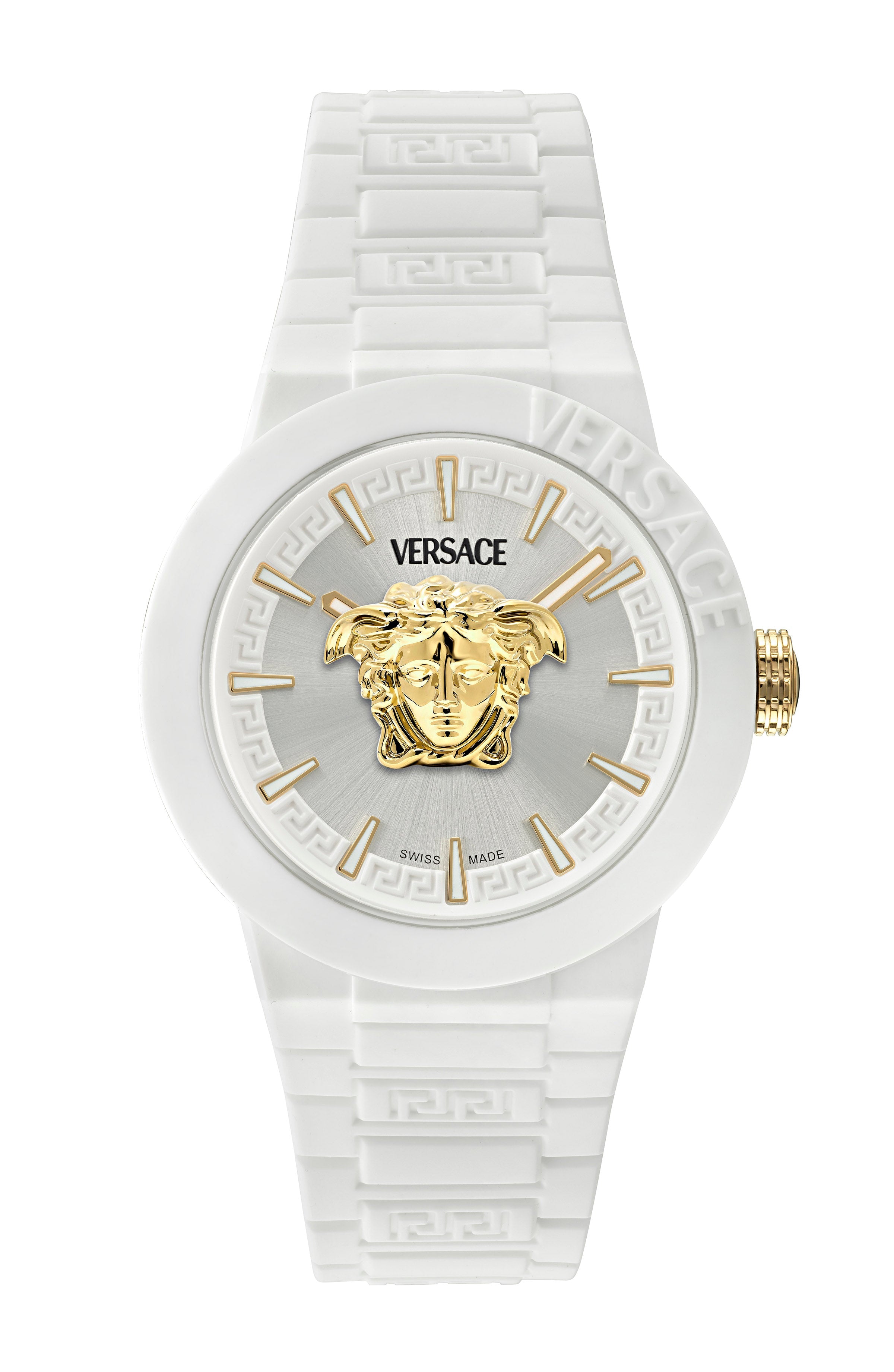 43MM White Case White Matte Dial White Silicone Strap