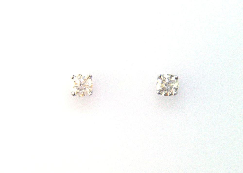 EFFY 14K WHITE GOLD DIAMOND EARRINGS