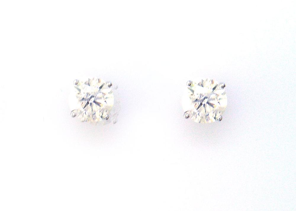 EFFY 14K WHITE GOLD DIAMOND EARRINGS