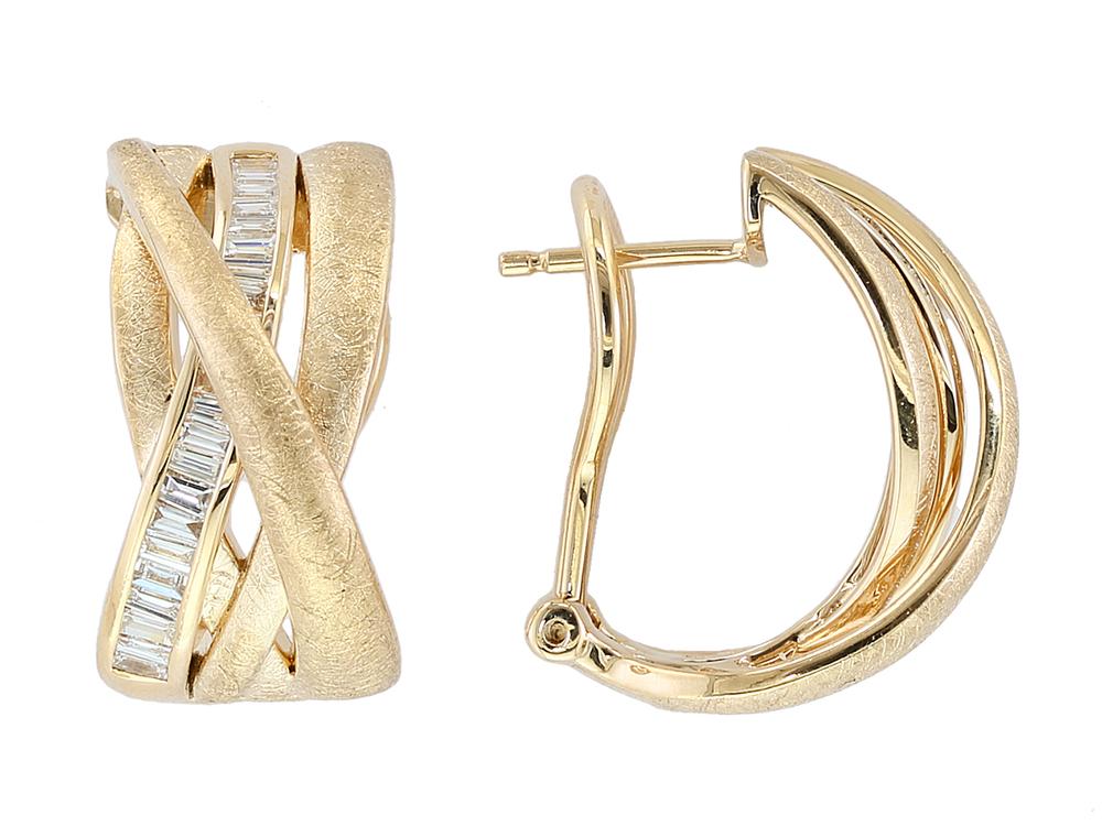 EFFY 14K YELLOW GOLD DIAMOND EARRINGS