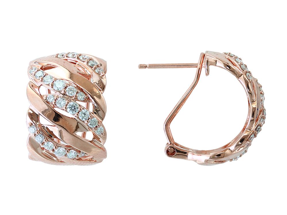 EFFY 14K ROSE GOLD DIAMOND EARRINGS