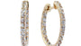 EFFY 14K YELLOW GOLD ,WHITE SAPPHIRE EARRINGS