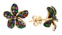 EFFY 14K YELLOW GOLD NATURAL CEYLON SAPPHIRE,GREEN SAPPHIRE,ORANGE SAPPHIRE,PINK SAPPHIRE,PURPLE SAPPHIRE,YELLOW SAPPHIRE EARRINGS