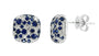 EFFY 14K WHITE GOLD DIAMOND,NATURAL SAPPHIRE EARRINGS