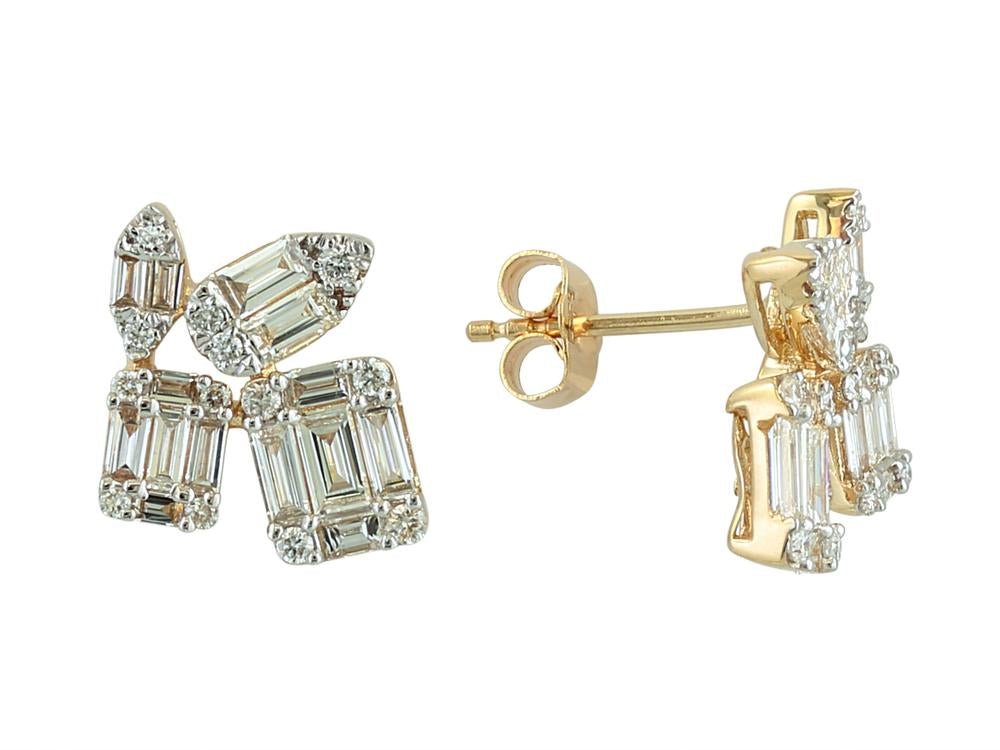 EFFY 14K YELLOW GOLD DIAMOND EARRINGS