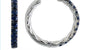 EFFY 925 SILVER NATURAL SAPPHIRE EARRINGS