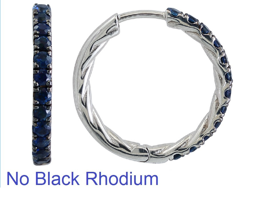 EFFY 925 SILVER NATURAL SAPPHIRE EARRINGS