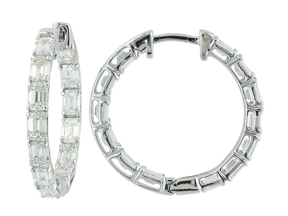 EFFY 14K WHITE GOLD DIAMOND EARRINGS