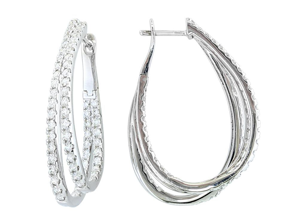 EFFY 18K WHITE GOLD  EARRINGS