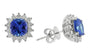 EFFY 14K WHITE GOLD DIAMOND,TANZANITE EARRINGS