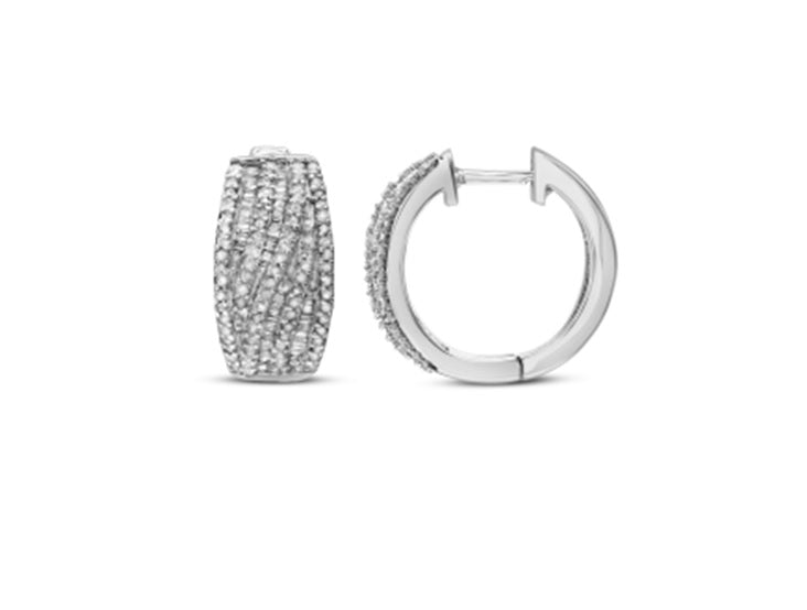 EFFY 925 SILVER DIAMOND EARRINGS