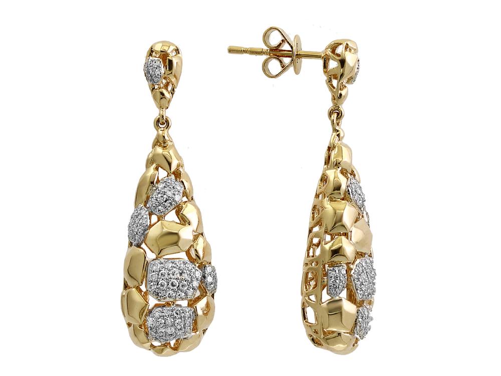 EFFY 14K YELLOW GOLD DIAMOND EARRINGS